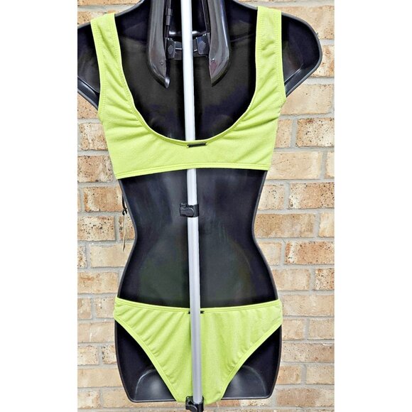 Kendall + Kyle Womens Bikini Set NWT Neon Green - Picture 2 of 8